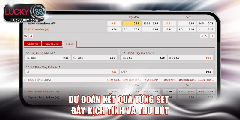 Dự đoán kết quả từng set đầy kịch tính và thu hút